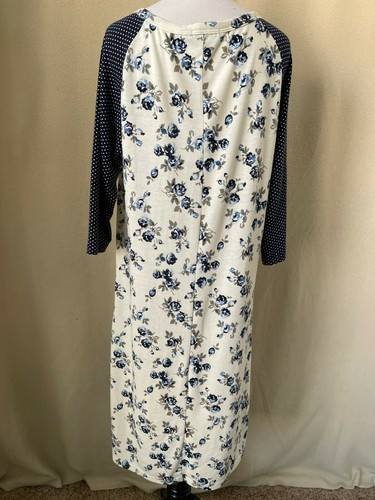 MikaRose Floral Polka Dot Maxi T-Shirt Dress, Size Large - Picture 5 of 10