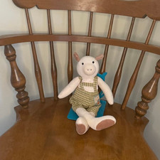 12" Moulin Roty La Grande Famille Pig- Rare outfit