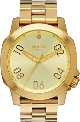 NIXON A468502 GOLD DIAL GOLD STAINLESS STEEL BRACELET MENS 