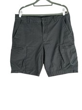 Nike Cargo Ripstop Shorts Gray Cotton Zip Pockets Hiking Skate Men 36