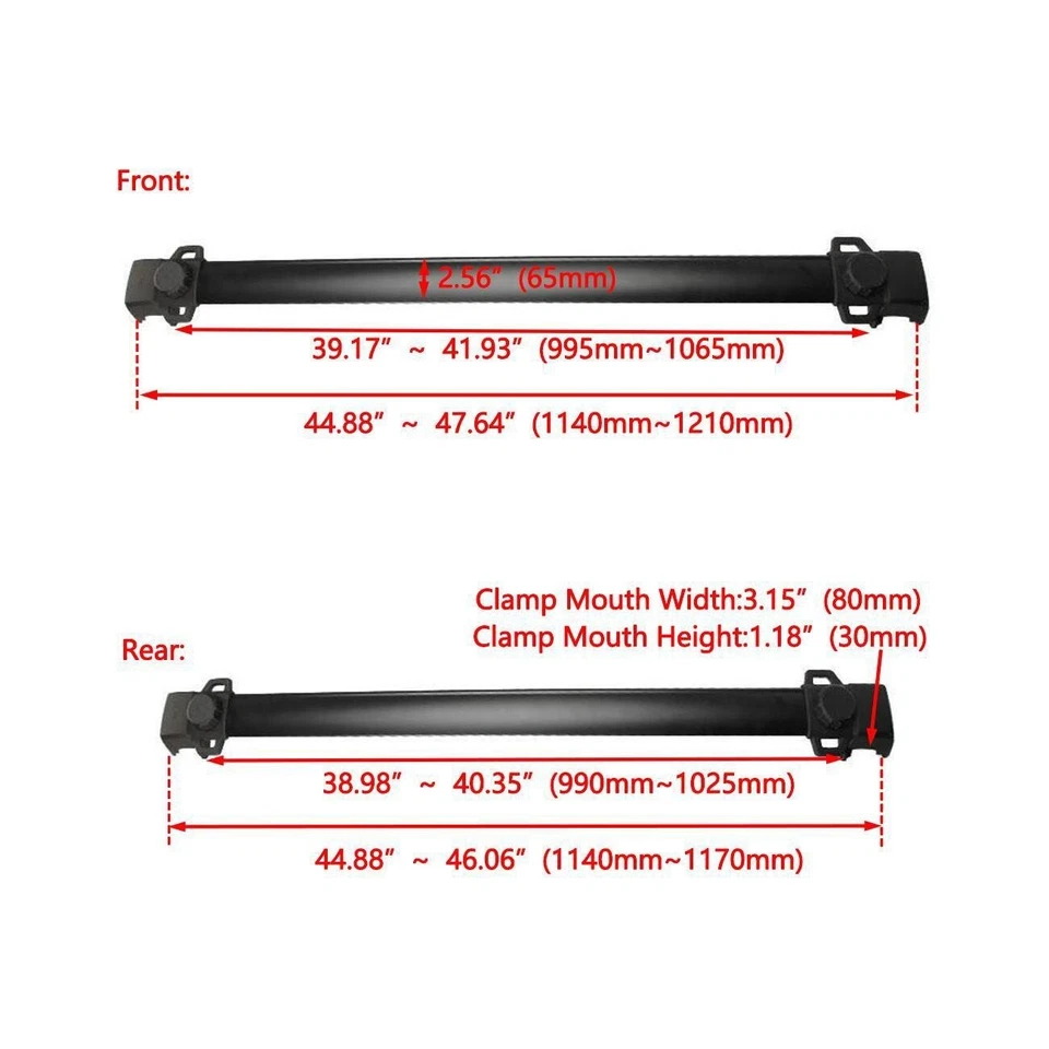 Barras transversales de 2 piezas para Jeep Compass 2007-2016 rieles de techo rieles laterales barras de techo Foto 2 de 4