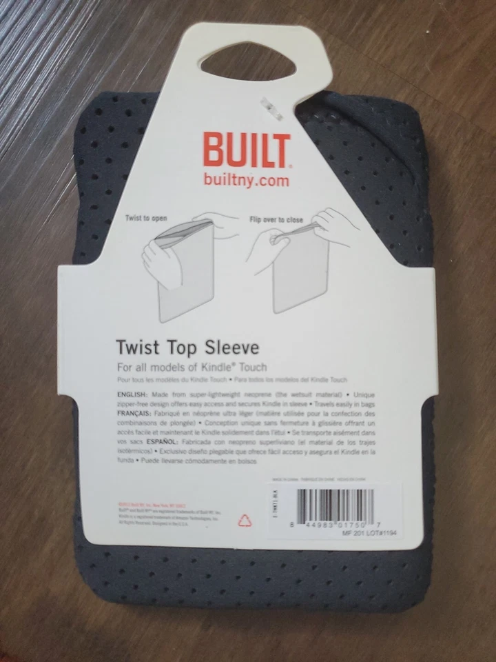 BUILT Twist Top Sleeve For All Models Of Kindle Touch 6" E-reader - Image 2 of 2