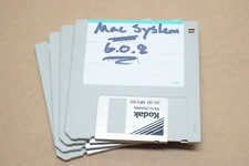 Macintosh System 1-6 Install Startup Boot Floppy Disk Disc Set (Used Media)