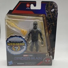 Spider-Man Black And Gold Suit Mystery Web Gear Marvel Action Figure Toy