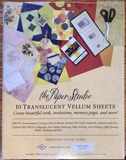 NEW The Paper Studio 10 Translucent Vellum Sheets 8.5x11"Marble White For Crafts