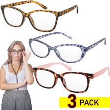 Ladies Reading Glasses 3 Pack Fashion Readers Eyeglasses Assorted New Pick Power