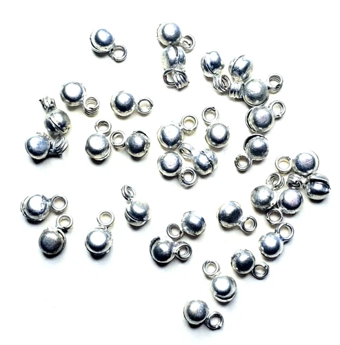 Vintage Silver Miriam Haskell Ball Charm 9mm 25ct