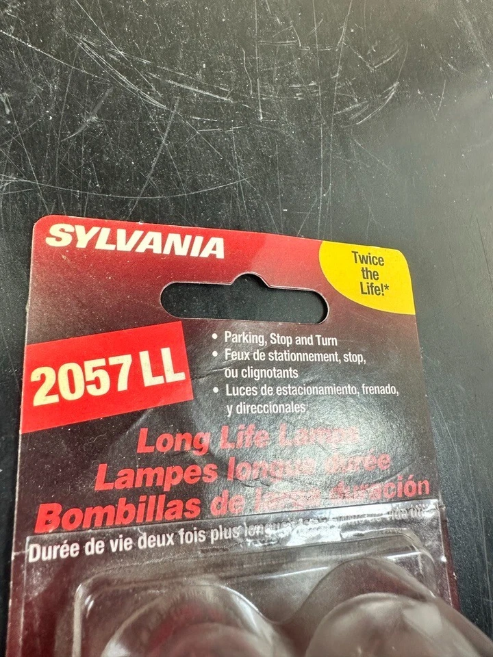 Sylvania Long Life - Paquete de 2 - 2057LL Bombilla Freno Cola Marcador Lateral Girar Foto 3 de 4