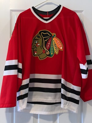 VINTAGE MASKA AIR-KNIT CHICAGO BLACKHAWKS MENS LARGE JERSEY