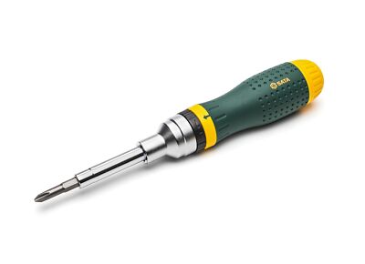 Multipurpose Ratcheting Screwdriver Set 19-in-1 with 8 Double-Sided Bits Handle