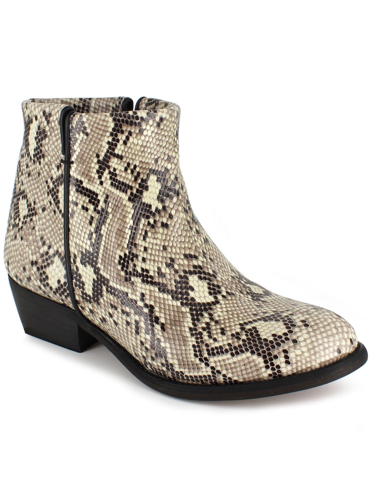 ARTISAN BY ZIGI Женские бежевые ботильоны Lissa со змеиным рисунком и миндальным носком на блочном каблуке размер 7 M 5090₽