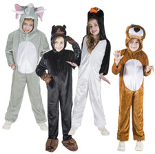 Animal Jumpsuit Zoo Animals Fancy Dress Costume Kids Boys Girls Storybook