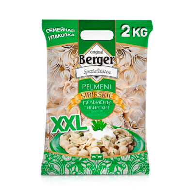 Pelmeni - Nach Sibirischer Art, mit Schwein-Rindfleisch, tiefgefroren, Berger, 2