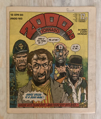 2000 AD & Tornado Vintage UK comic Prog 160 Judge Dredd 1st Angel Gang appear