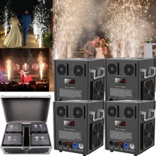 4X 700W Cold Spark Firework Machine Special Stage Effect DJ Wedding &Flight Case
