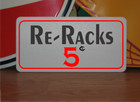 Re-Racks 5 cents Metal Sign for billiards pool hall table decor