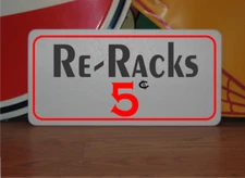 Re-Racks 5 cents Metal Sign for billiards pool hall table decor