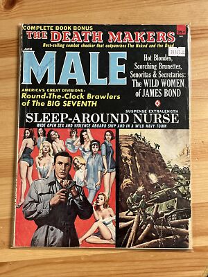 Male Vol.15 #6 June 1965-James Bond 007 issues-mort kunstler cvr-bad mags-pulp