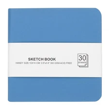 4x4" Watercolor Sketchbook, 30 Sheet 300GSM/203lb, Blue