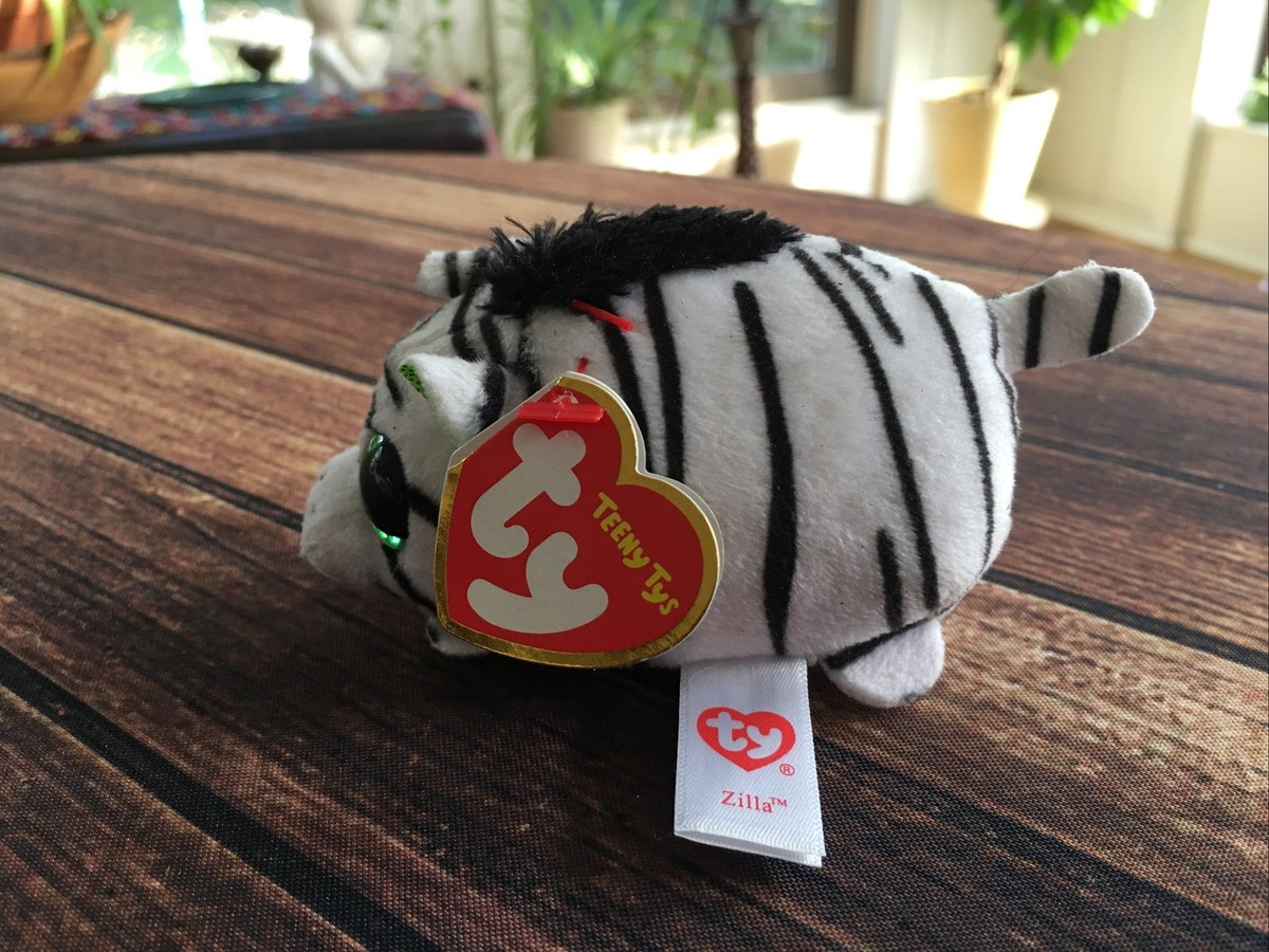 TY Beanie Boos - Teeny Tys Stackable Plush~ZILLA the Zebra (4 inch
