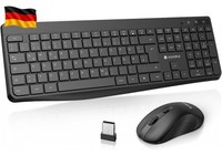Tastatur Und Maus Kabellos, Leise Maus Tastatur Set Deutsches Layout Qwertz Mit