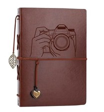 Photo Album 4x6 160 Photos, Leather Photo Albums with Writing Space With 30 W...