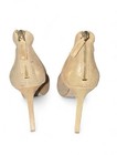 Nine West Gold Leather Pointed Toe Pump Heels w/ Zipper Back, US 7.5 M — photo 3