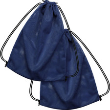 Mesh Drawstring Backpack Bag Multifunction Mesh Bag for Beach Swimming Gym Cloth