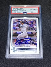 Julio Rodriguez Signed 2022 Topps Update Debut PSA Slab Mariners ROY Auto 10
