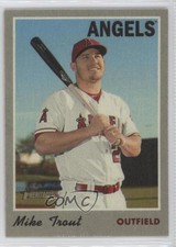 2019 Topps Heritage High Number 1970 Cloth Stickers Mike Trout #26 10fs