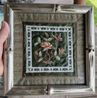 Antique Chinese Asian Embroidery on Silk Butterfly Flowers Framed C2B — photo 3