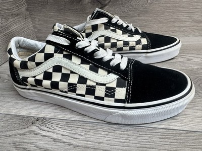 VANS OLD SKOOL Skate Sneakers Black White Checkerboard M 6.5 W 8 Low Top Shoes