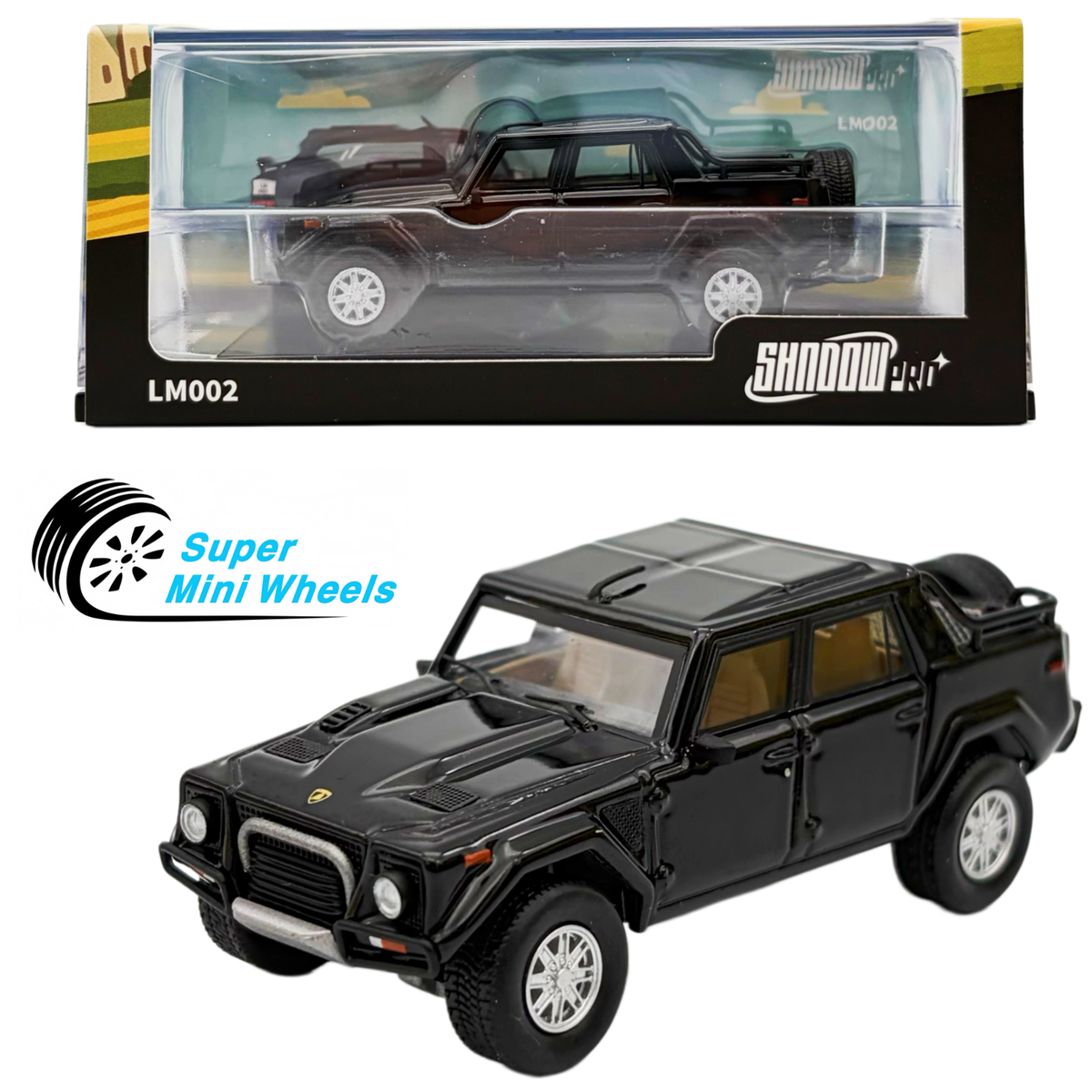 Shadow Pro 1:64 Lamborghini LM002 Black - Diecast Model | eBay