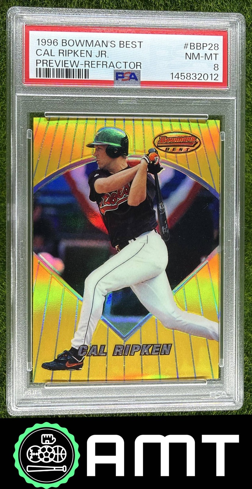 Cal Ripken Jr. PSA 8 1996 Bowman's Best Previews Refractor BBP 28 2012 view 1