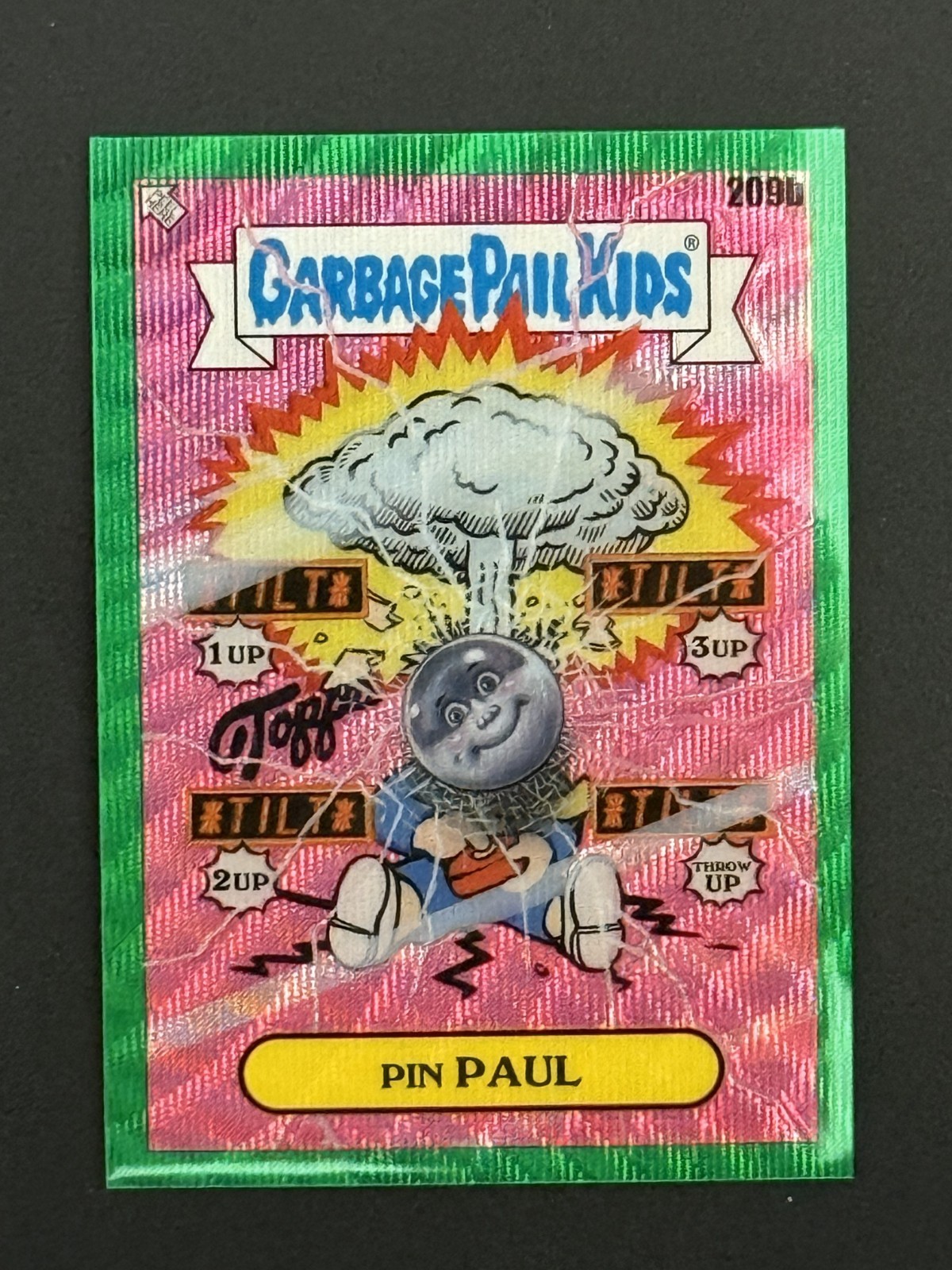 Pin Paul - 2022 Topps Garbage Pail Kids Chrome - Green Wave #/299 - #209b