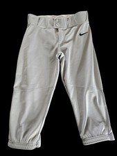 Nike Vapor Select High Baseball Pants Boys L Large Solid Gray Great Condition