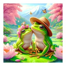 AMORARS 5D Diamond Painting Kit for Adults, Frog 30x30cm, Multicolour