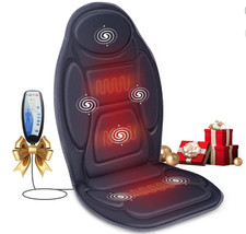 Snailax Vibration Back Massager with Heat, Massage Seat Cushion with 6 Vibrating