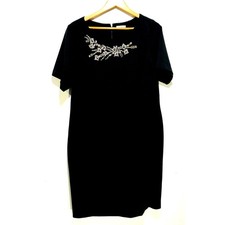 Calvin Klein dress closet staple classic black rhinestone festive party women XL