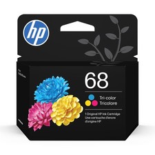 HP 68 Tri-Color Ink Cartridge  4.49 x 1.43 x 4.05, Cyan,Magenta, Yellow