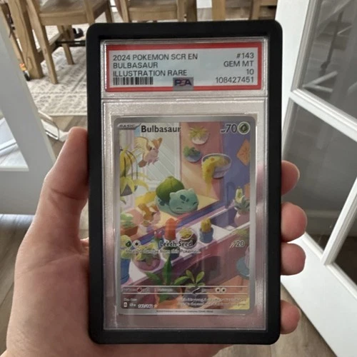 PSA 10 Bulbasaur 143/142 Sv07: Stellar Crown Illustration Rare Holo Pokémon 2024