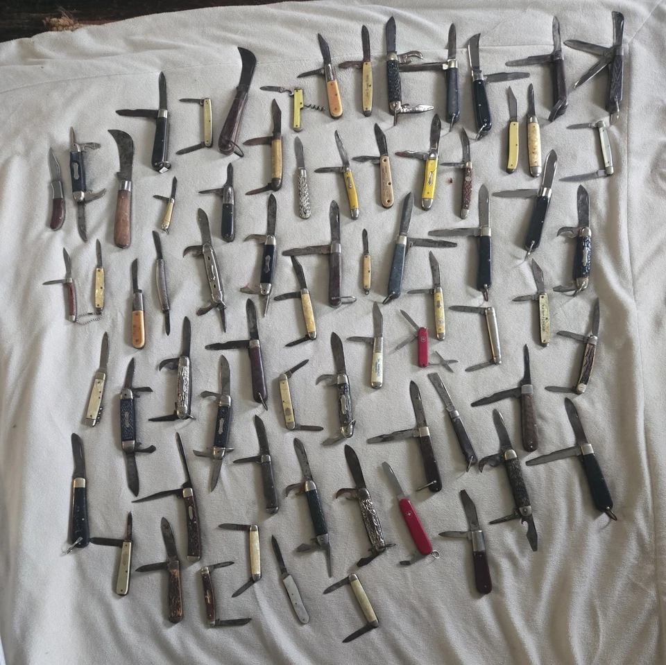 Vintage Pocket Knife Lot USA OLD HICKORY AS FOUND 69 KNIVES - Image 2 of 4