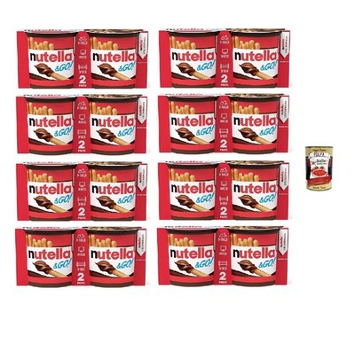 Ferrero Nutella &GO   Haselnuss-Kakaocreme mit knusprigen Keksen 8x2x48g+Polpa
