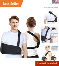 Arm Sling Shoulder immobilizer for Shoulder Injury with Back Belt Men  Women...