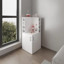 Bar Cabinet, 2 Doors, 8 Wine Bottle Compartments