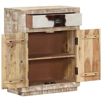 Mangoholz Massiv Sideboard 2 Schubladen Kommode Anrichte Schrank Flur Vidaxl