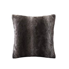 Zuri Faux Fur Animal Throw Pillow, Luxury 1 Count Pack of 1 Brown 20x20 Inch