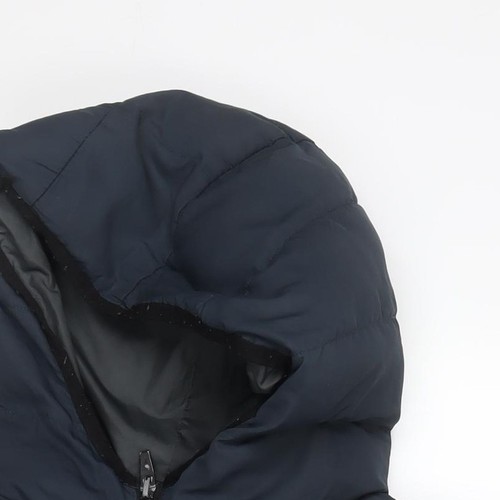 Brave Soul Mens XL Blue Hooded Puffer Jacket Winter - Picture 7 of 12