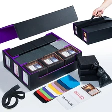 Extra Large Card Storage Box Holds 3600+ Cards Compatible with 12 Small Deck ...