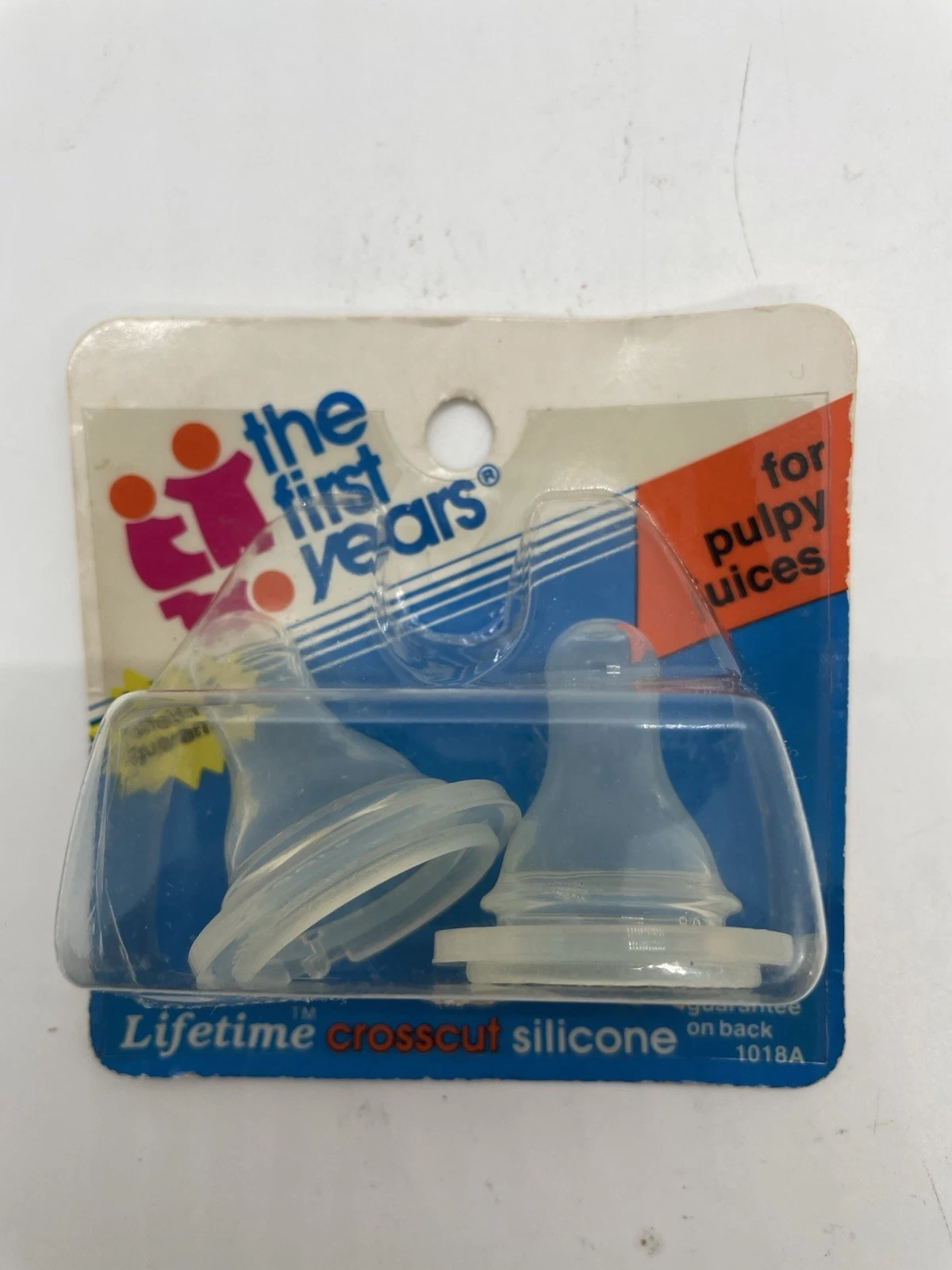 Nipples The First Years For Thick Pulpy Juices Silicone 2 Pack VTG 1987